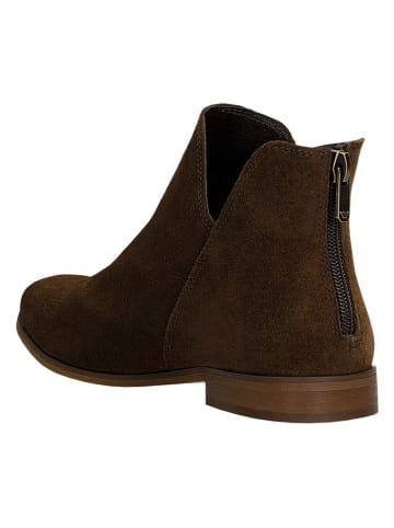 Wojas Leder-Ankle-Boots in Braun