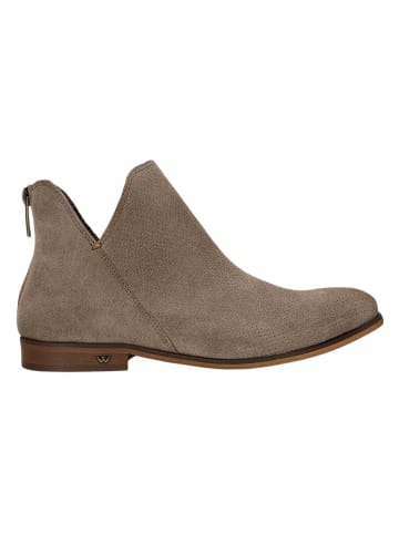 Wojas Leren enkelboots beige