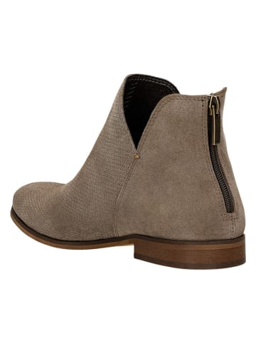 Wojas Leren enkelboots beige