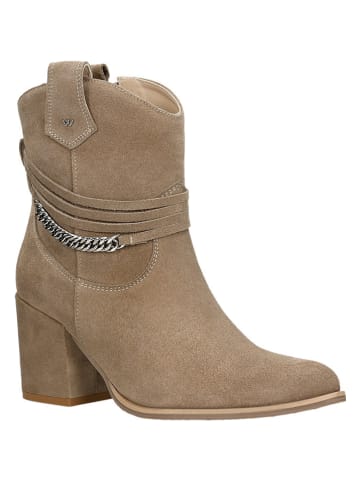 Wojas Leder-Stiefeletten in Beige