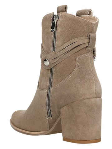 Wojas Leder-Stiefeletten in Beige
