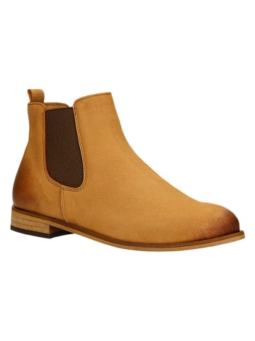 Wojas Leder-Chelsea-Boots in Hellbraun