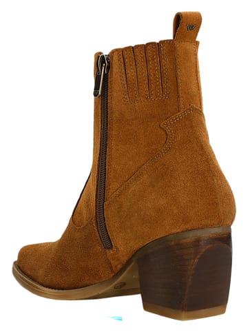 Wojas Leder-Stiefeletten in Hellbraun