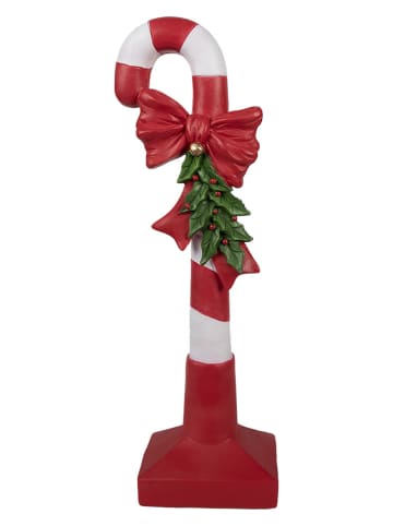 Clayre & Eef Figurka dekoracyjna w kolorze czerwono-białym - 12 x 40 x 9 cm