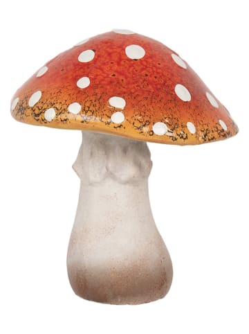 Clayre & Eef Dekofigur ''Pilz'' in Weiß/ Rot - (B)18 x (H)21 x (T)17 cm
