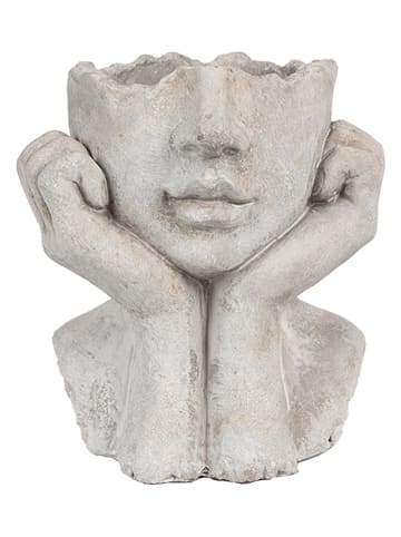 Clayre & Eef Doniczka w kolorze szarym - 17 x 18 x 14 cm