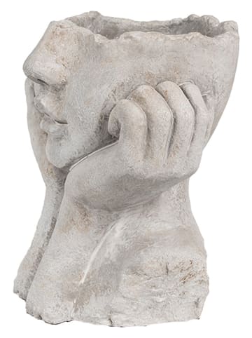 Clayre & Eef Doniczka w kolorze szarym - 17 x 18 x 14 cm
