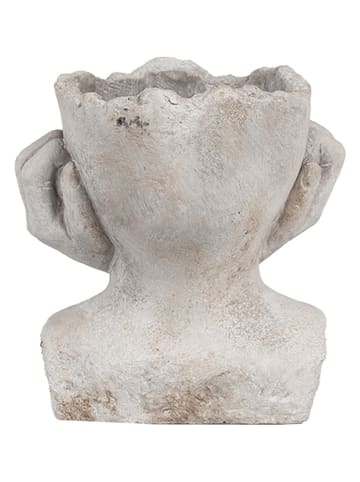 Clayre & Eef Blumentopf in Grau - (B)17 x (H)18 x (T)14 cm