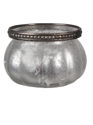 Clayre & Eef Windlicht in Silber - (H)6 x Ø 9 cm