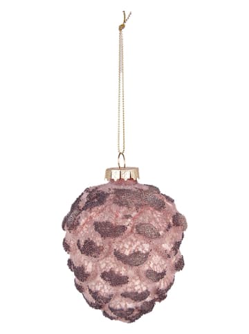 Clayre & Eef 6-delige set: kerstballen lichtroze - (H)10 x Ø 5 cm