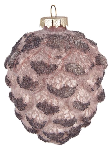 Clayre & Eef 6-delige set: kerstballen lichtroze - (H)10 x Ø 5 cm