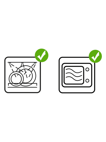 Clayre & Eef Kubek w kolorze białym ze wzorem - 350 ml