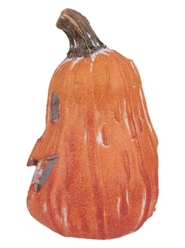 Clayre & Eef Windlicht ''Kürbis'' in Orange - (H)18 x Ø 12 cm