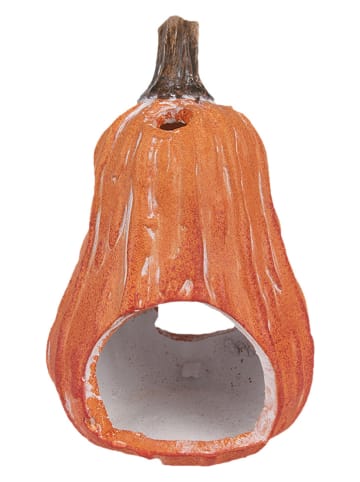 Clayre & Eef Windlicht ''Kürbis'' in Orange - (H)18 x Ø 12 cm