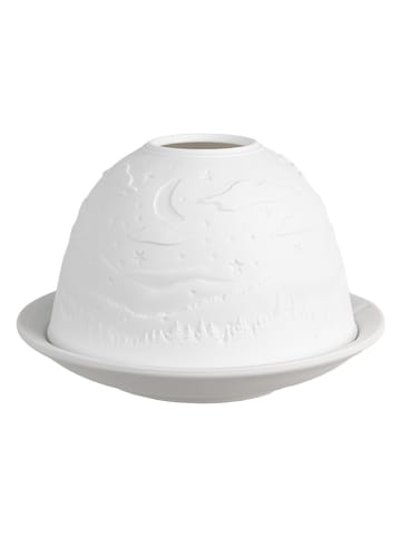 Clayre & Eef Windlicht wit - (H)8 x Ø 12 cm