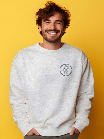 WOOOP Sweatshirt "Everything will be ok" in Grau