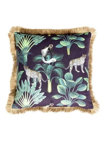 Mars & More Kussen donkerblauw/groen - (L)45 x (B)45 cm
