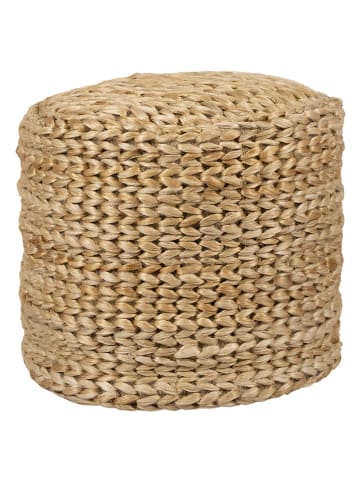 Mars & More Pouf in Hellbraun - (H)49 x Ø 40 cm
