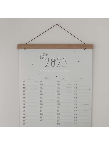 Eulenschnitt Wandkalender "2025" in Weiß - (L)84 x (B)29,7 cm