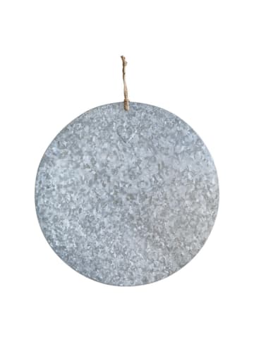 Eulenschnitt Magnetboard "Herz" in Silber - Ø 60 cm