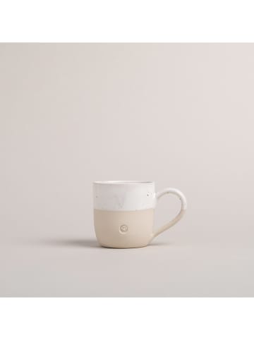 Eulenschnitt Cappuccinotasse "Smiley" in Beige/ Weiß - 190 ml