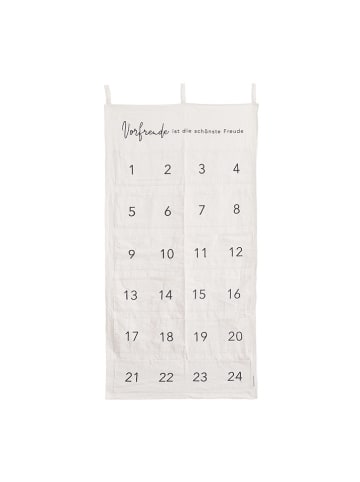 Eulenschnitt Adventskalender "Vorfreude" in Creme - (L)120 x (B)60 cm