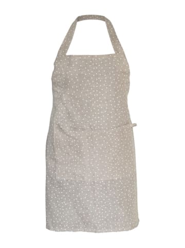 Eulenschnitt Kochschürze "Hilde" in Beige - (L)75 x (B)68 cm