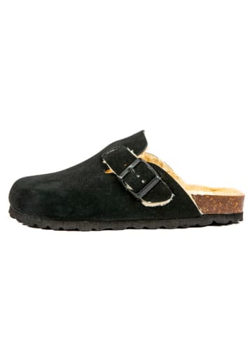 BABUNKERS Family Leder-Clogs in Schwarz