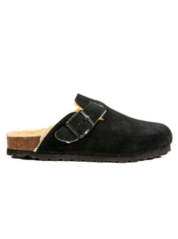 BABUNKERS Family Leder-Clogs in Schwarz