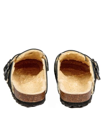 BABUNKERS Family Leder-Clogs in Schwarz