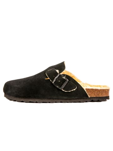 BABUNKERS Family Leder-Clogs in Schwarz