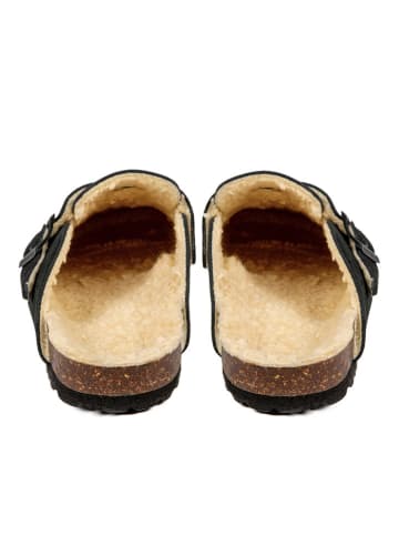 BABUNKERS Family Leren clogs zwart