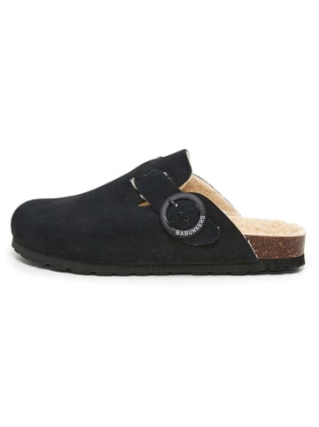 BABUNKERS Family Leder-Clogs in Schwarz