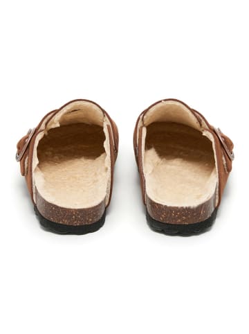 BABUNKERS Family Leder-Clogs in Hellbraun