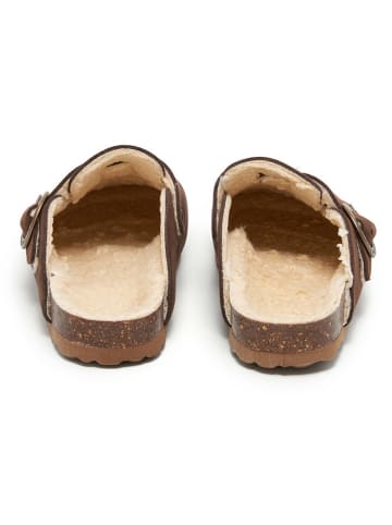 BABUNKERS Family Leder-Clogs in Braun