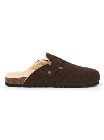 BABUNKERS Family Leder-Clogs in Braun