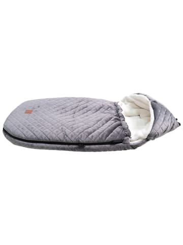 Kaiser Naturfellprodukte Voetenzak voor babyzitje "X-Large Velvet Hoody" grijs - (L)92 x (B)45 cm