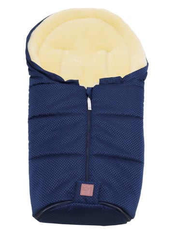 Kaiser Naturfellprodukte Voetenzak met lamsvacht "Channy" blauw - (L)80 x (B)37 cm