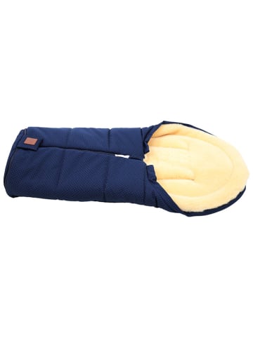 Kaiser Naturfellprodukte Voetenzak met lamsvacht "Channy" blauw - (L)80 x (B)37 cm
