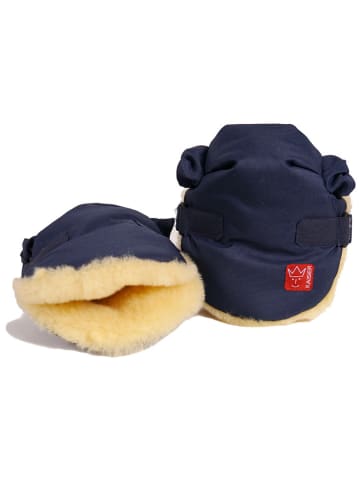 Kaiser Naturfellprodukte Handwarmer met lamsvacht "Twoolly" donkerblauw
