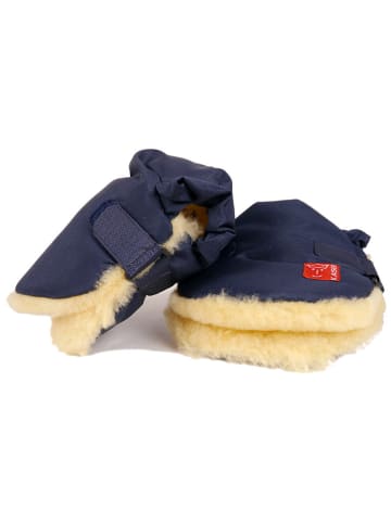 Kaiser Naturfellprodukte Handwarmer met lamsvacht "Twoolly" donkerblauw