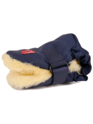 Kaiser Naturfellprodukte Handwarmer met lamsvacht "Twoolly" donkerblauw