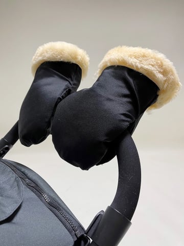 Kaiser Naturfellprodukte Ogrzewacz wełniany "Stroller Mitt" w kolorze czarnym do rąk