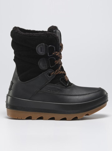 Kamik Skórzane kozaki zimowe "Celestem" w kolorze czarnym