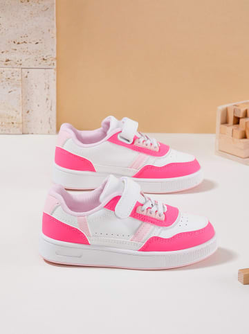 Rock & Joy Sneakersy w kolorze biało-różowym