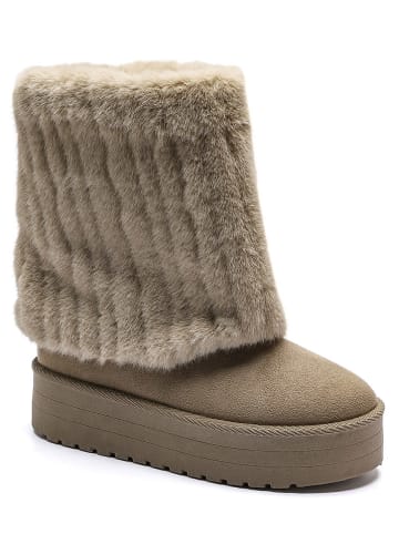 C'M Boots in Hellbraun/ Grau