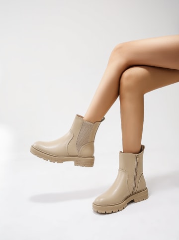 C'M Chelseaboots beige