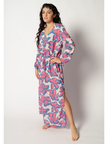 Skiny Jurk crème/blauw/roze