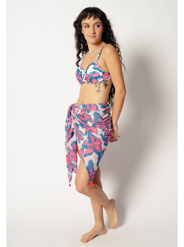Skiny Pareo crème/blauw/roze