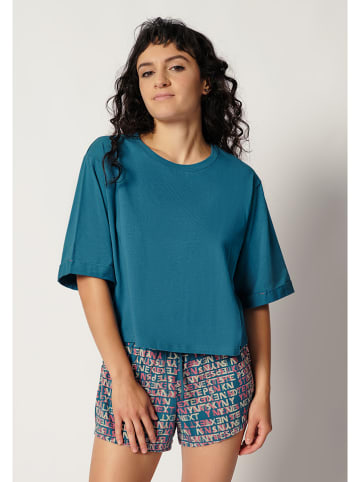 Skiny Pyjamashirt petrol